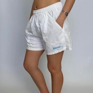 Vintage 70s White Hawaii Shorts